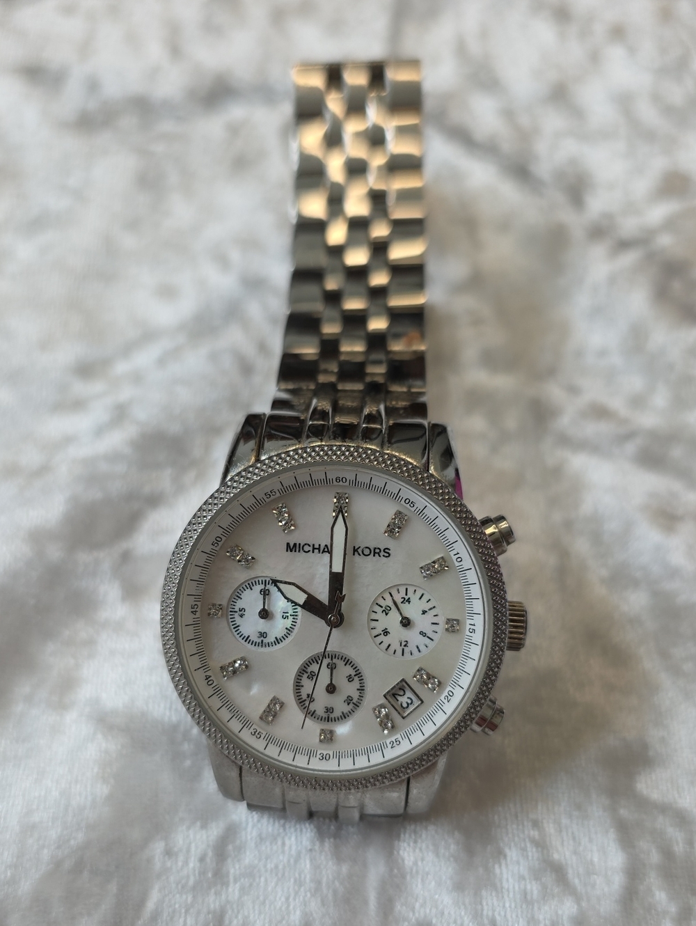 Michael Kors Ritz MK5020 Stainless Chronograph Statement Watch